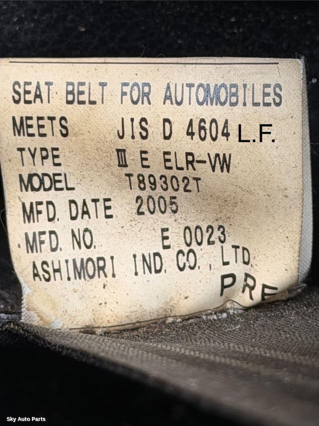 Seatbelt/Stalk