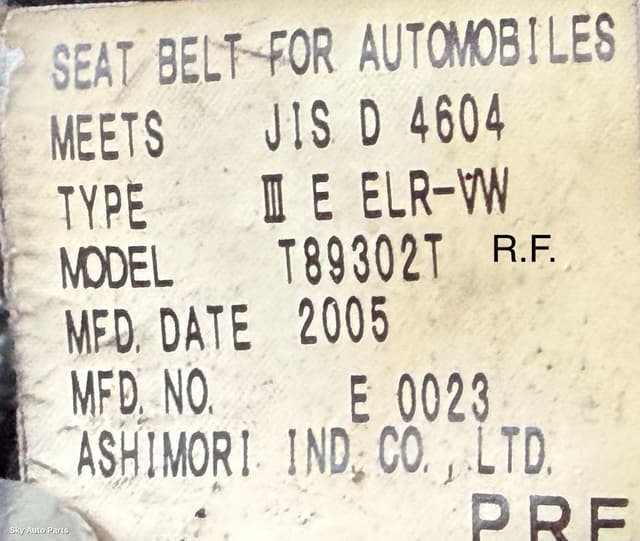 Seatbelt/Stalk
