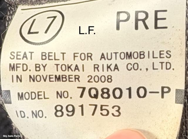 Seatbelt/Stalk