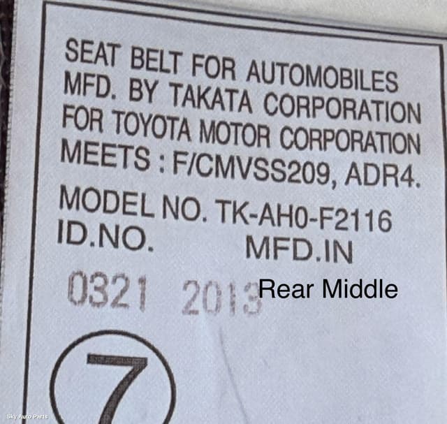Seatbelt/Stalk
