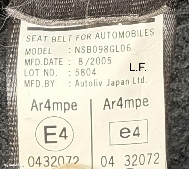 Seatbelt/Stalk