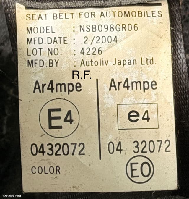 Seatbelt/Stalk