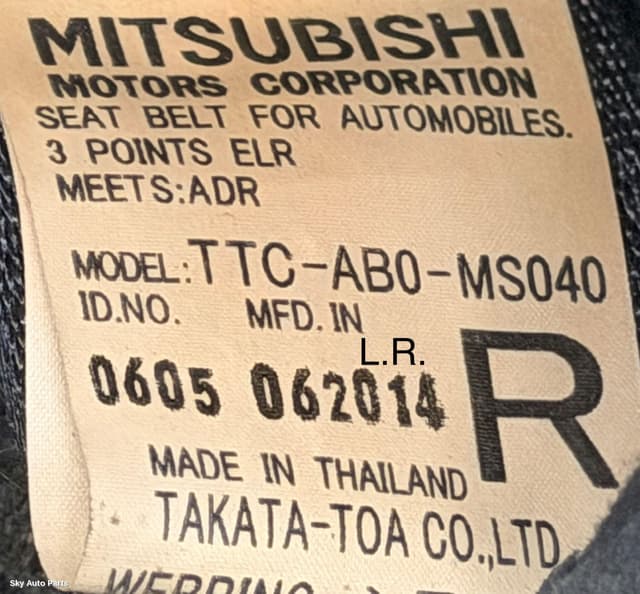 Seatbelt/Stalk