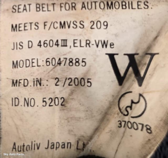 Seatbelt/Stalk